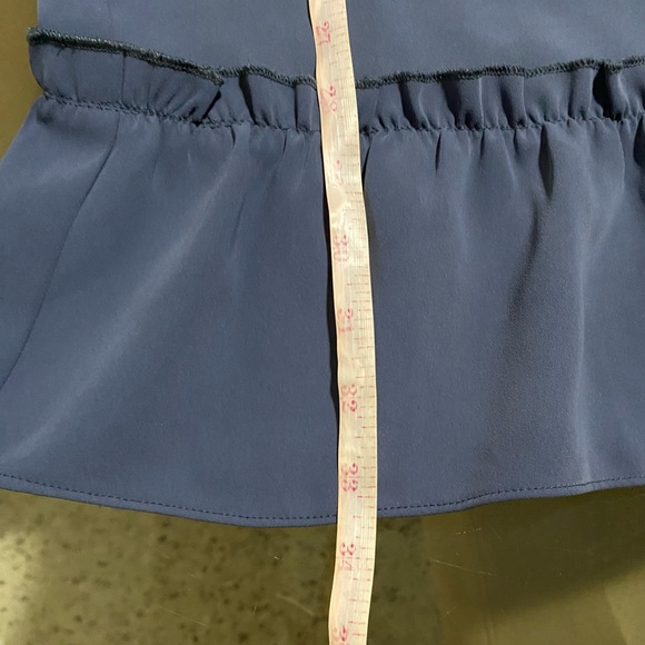 Loft High neck ruffle trapeze gray dress Size: XXSP - Picture 8 of 9